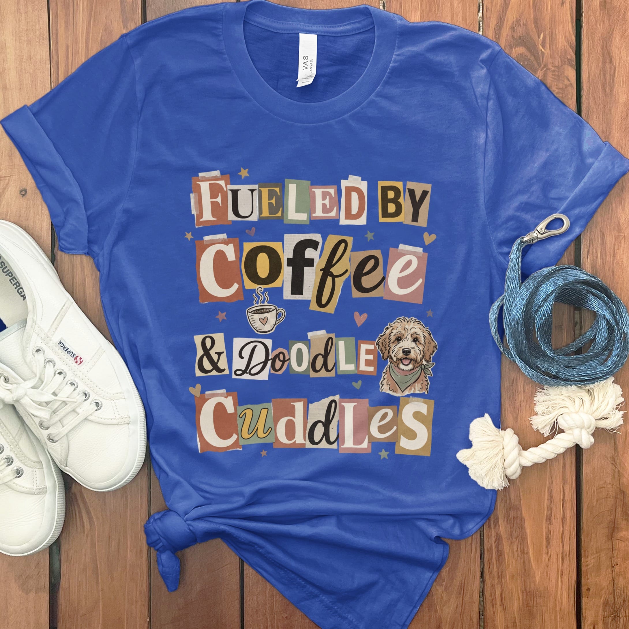 Ransom Fueled Doodle T-Shirt in True Royal / S by Puppy Jo