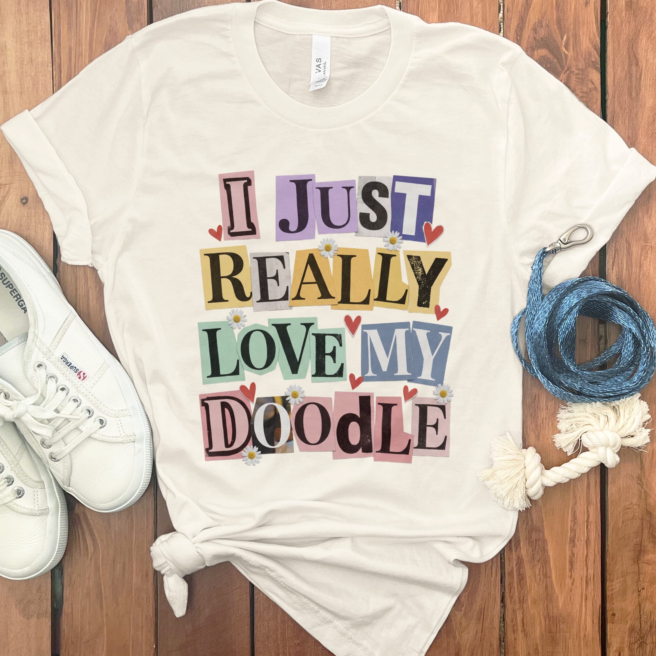 Ransom Love Doodle T-Shirt in Natural / S by Puppy Jo