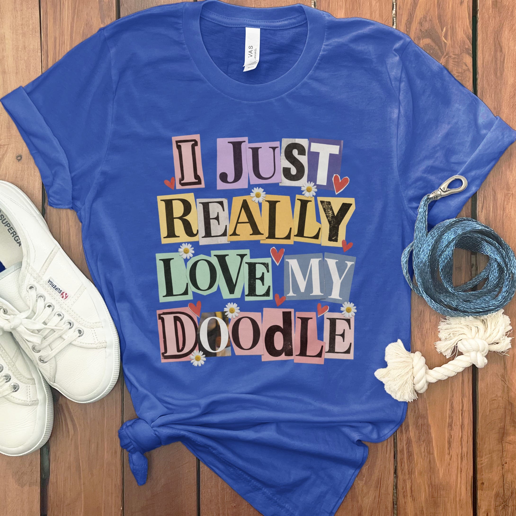 Ransom Love Doodle T-Shirt in True Royal / S by Puppy Jo