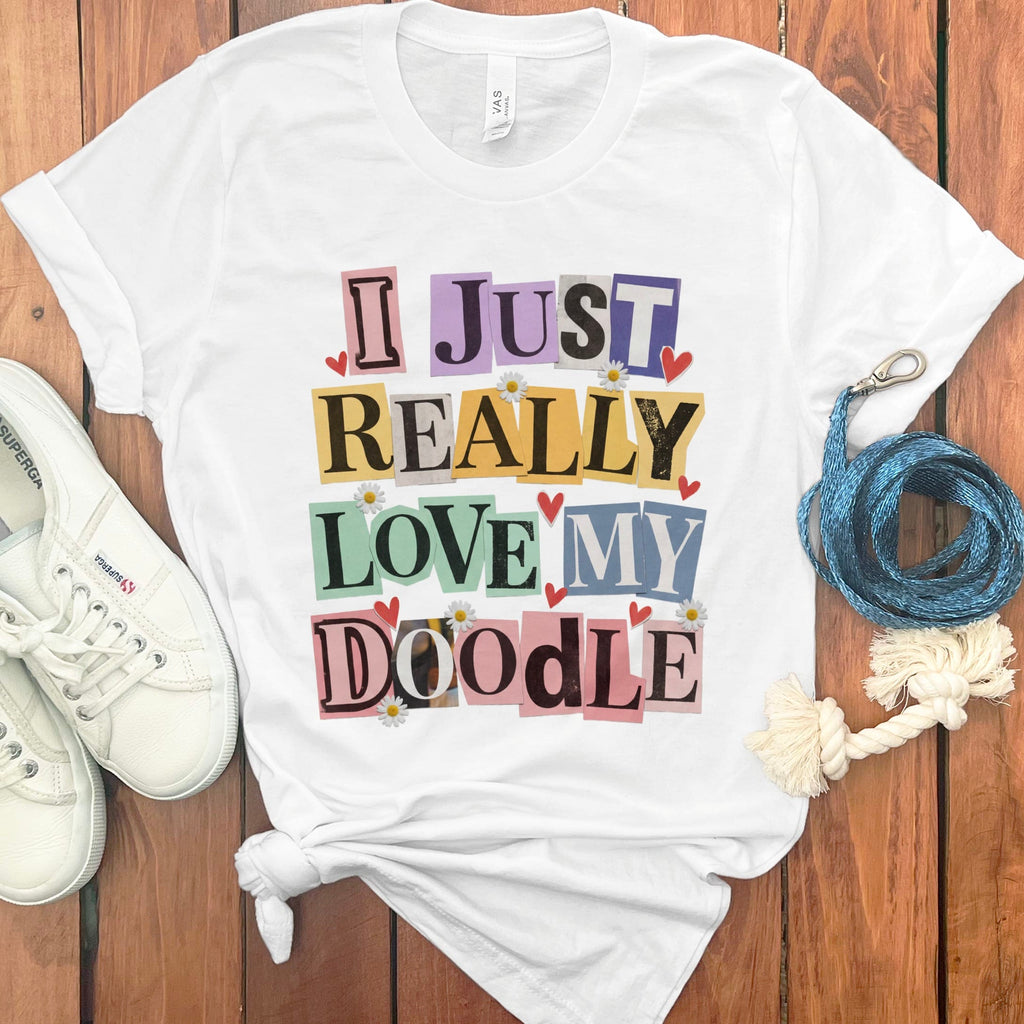 Ransom Love Doodle T-Shirt in White / S by Puppy Jo