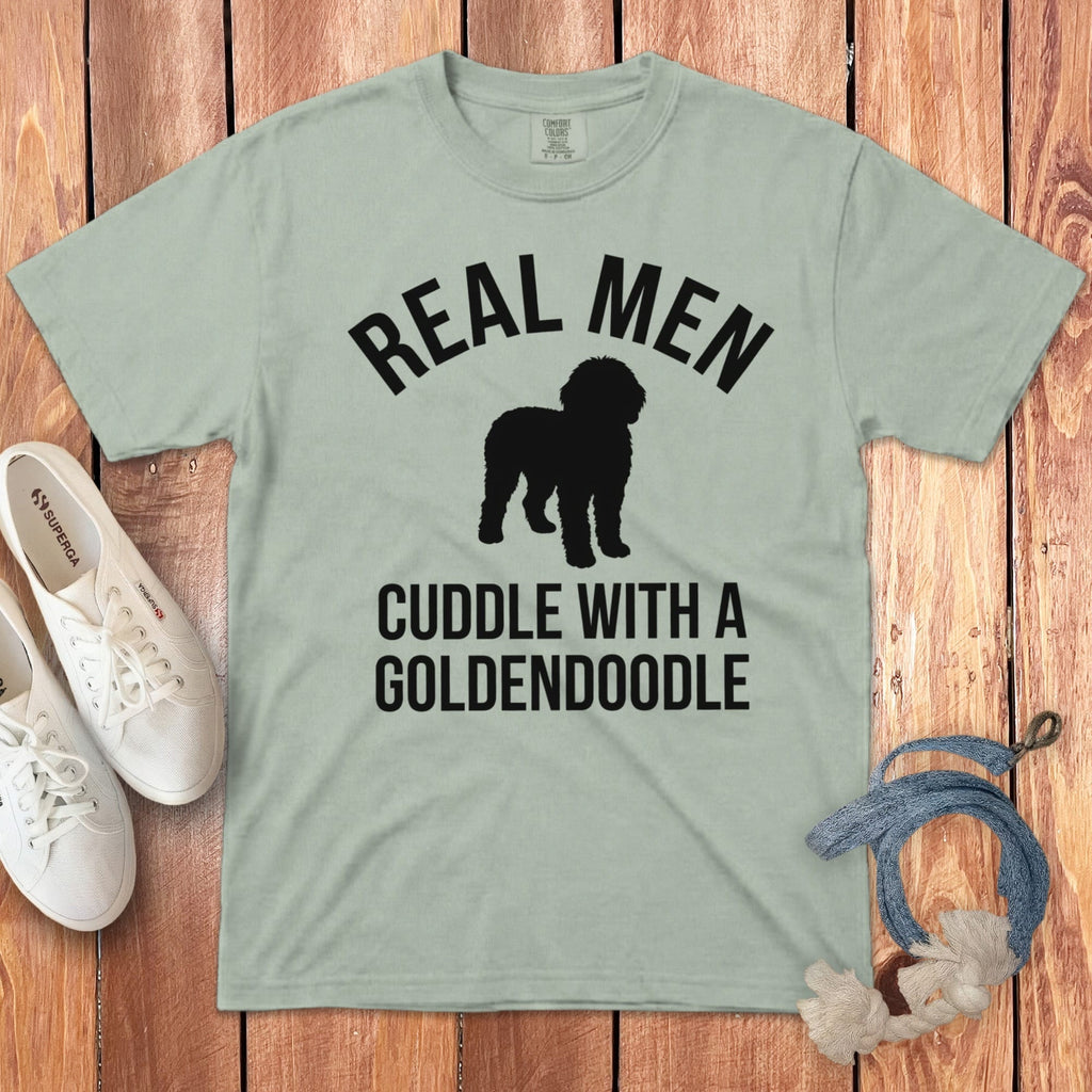 Real Men Goldendoodle Signature T-Shirt in Bay / S by Puppy Jo