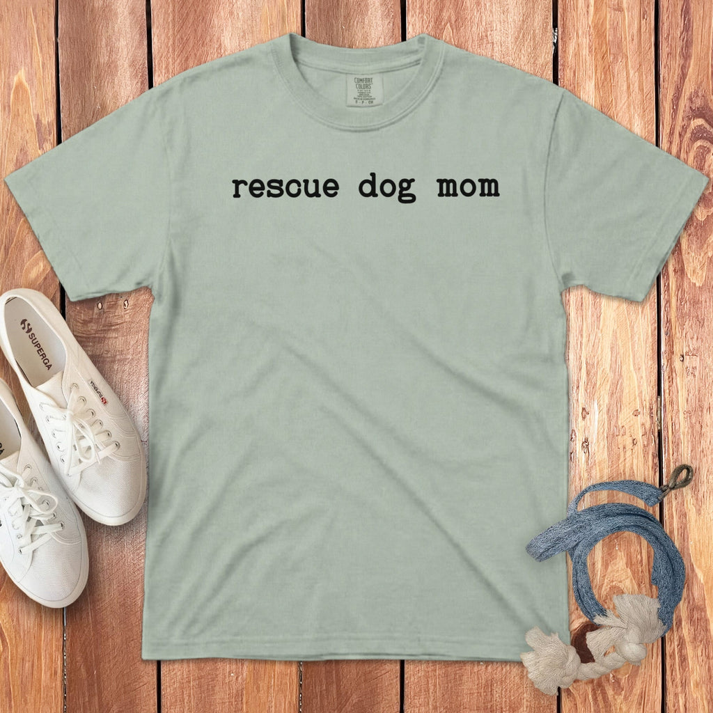Rescue Dog Mom Signature T-Shirt in Bay / S by Puppy Jo