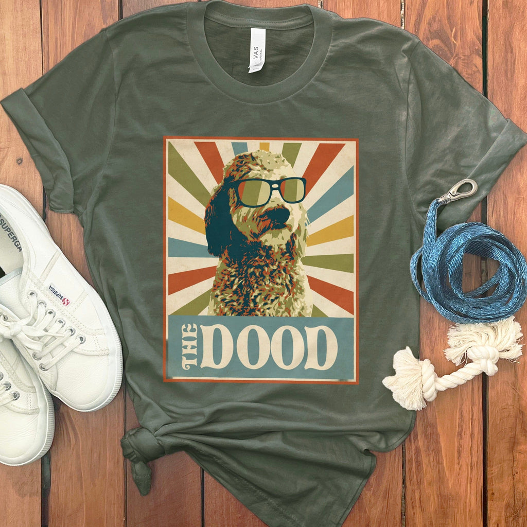 Retro Cool The Dood T-Shirt in Military Green / S by Puppy Jo