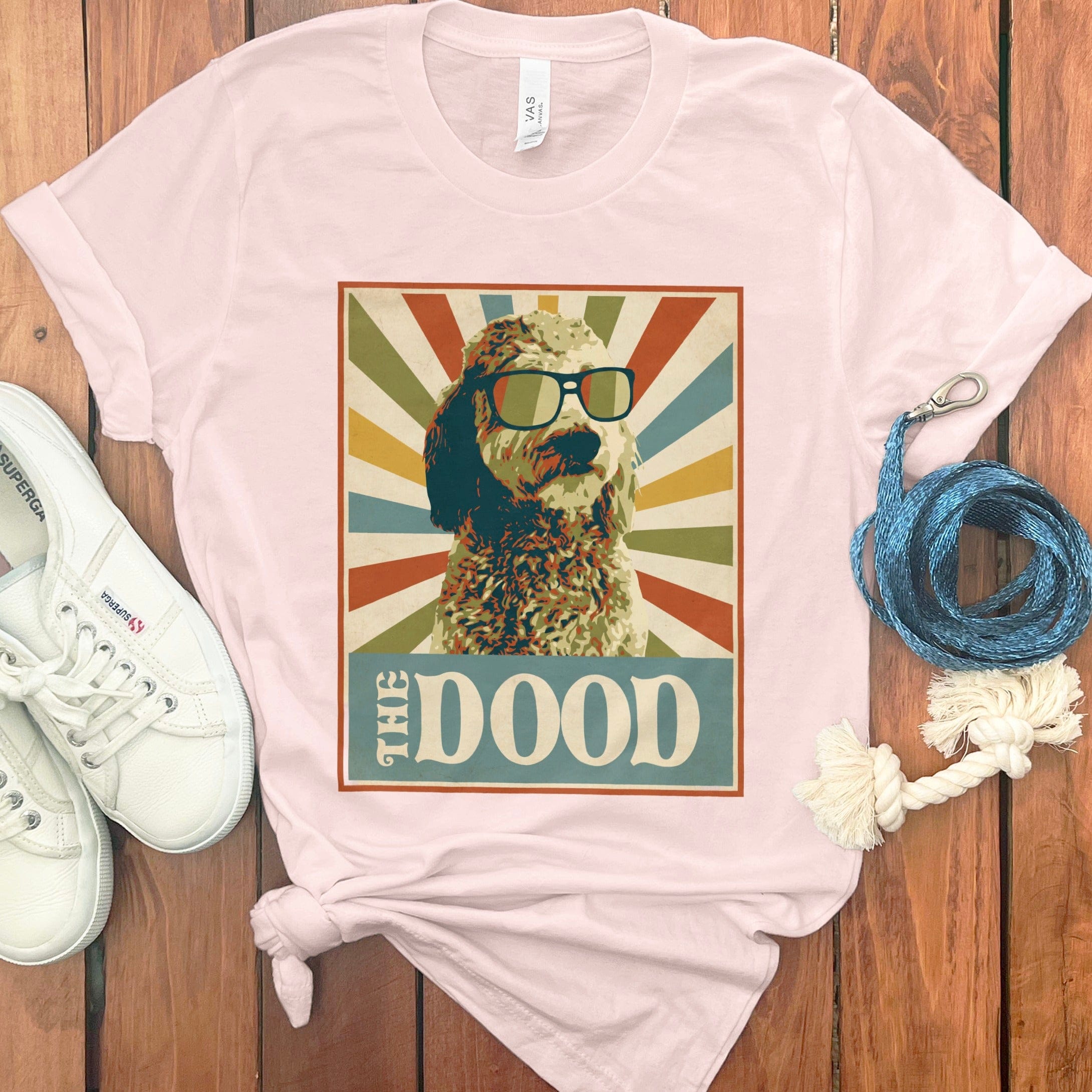 Retro Cool The Dood T-Shirt in Soft Pink / S by Puppy Jo