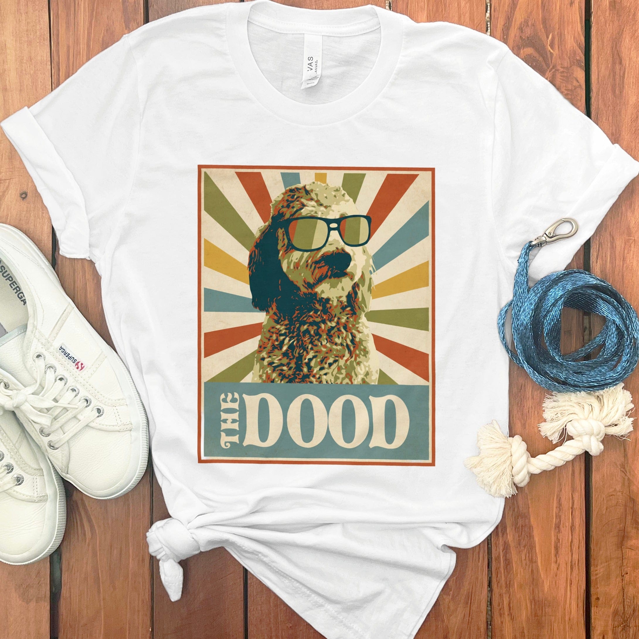 Retro Cool The Dood T-Shirt in White / S by Puppy Jo