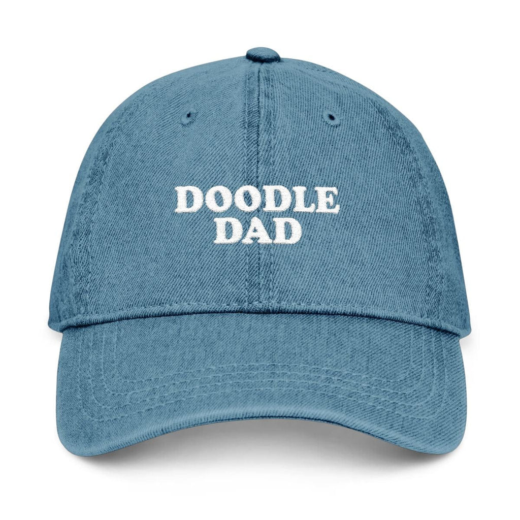Retro Doodle Dad Hat in Blue / One size by Puppy Jo