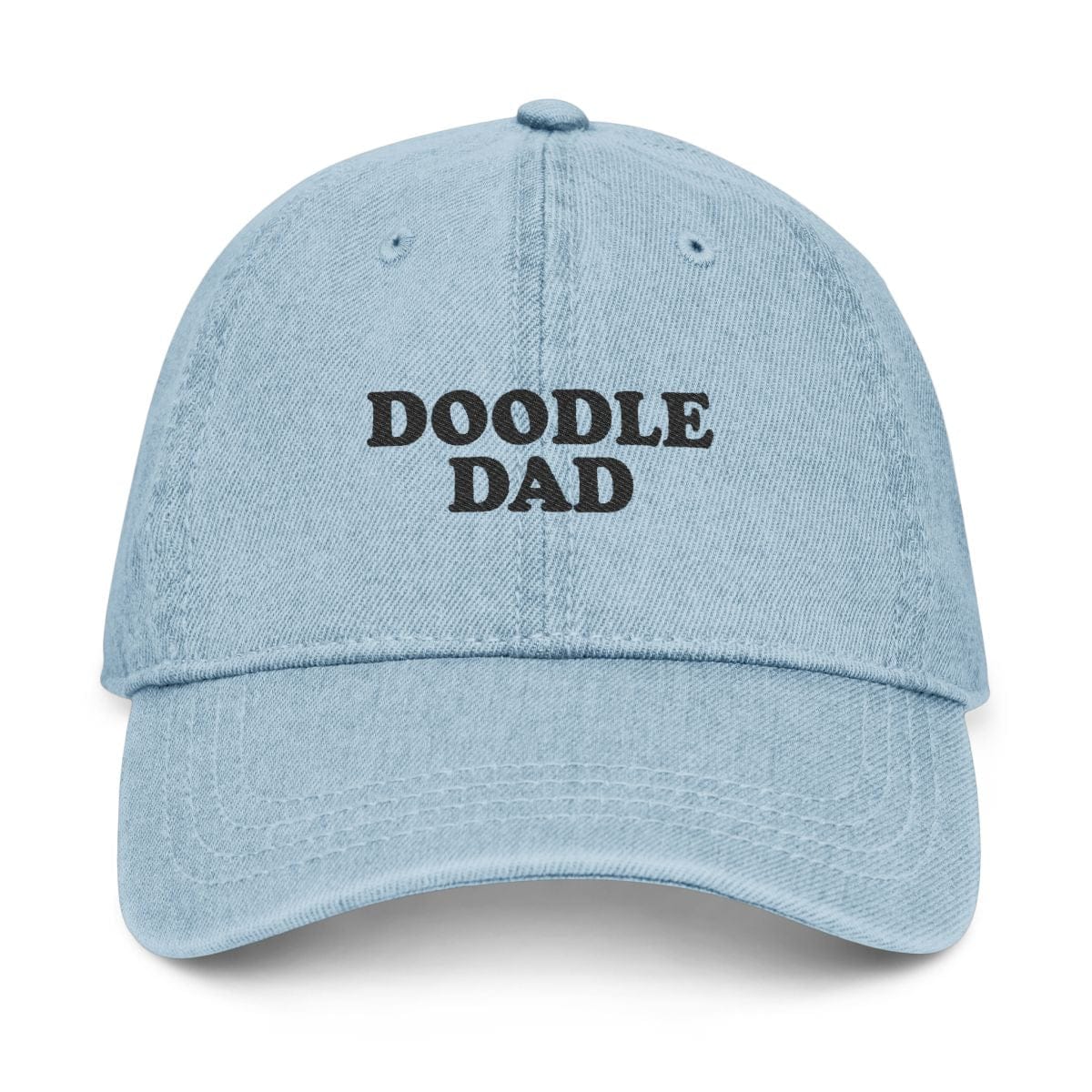 Retro Doodle Dad Hat in Light Blue / One size by Puppy Jo