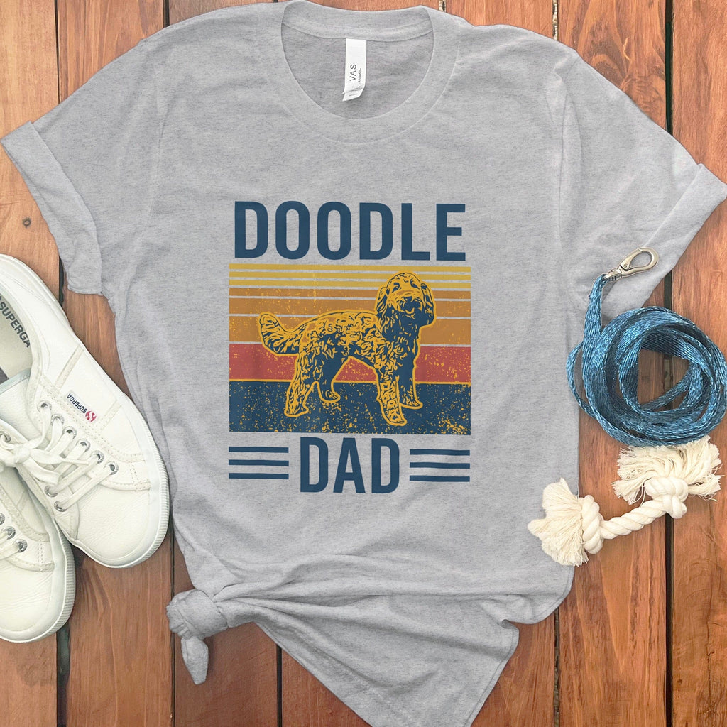 Retro Doodle Dad T-Shirt in Athletic Heather / S by Puppy Jo