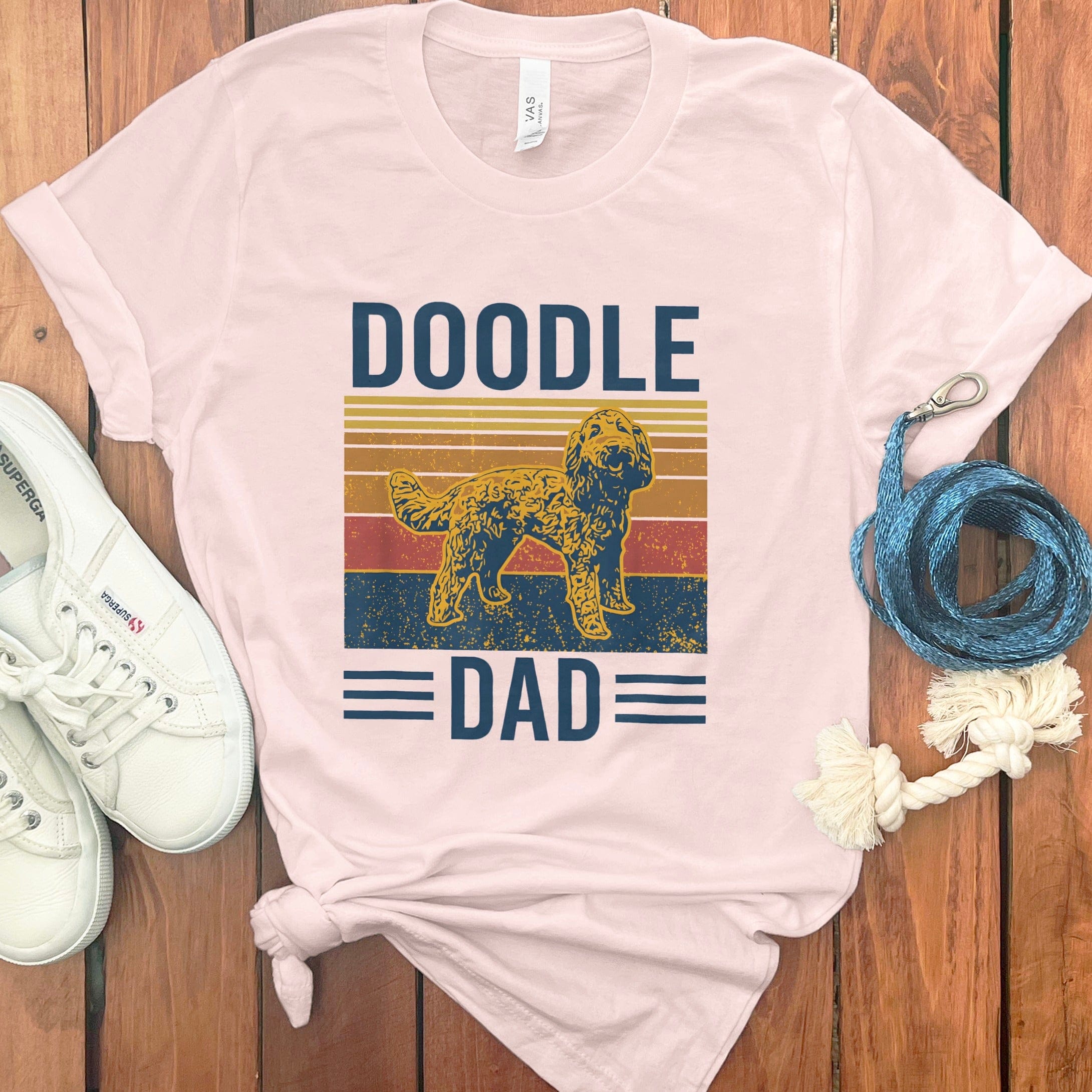 Retro Doodle Dad T-Shirt in Soft Pink / S by Puppy Jo