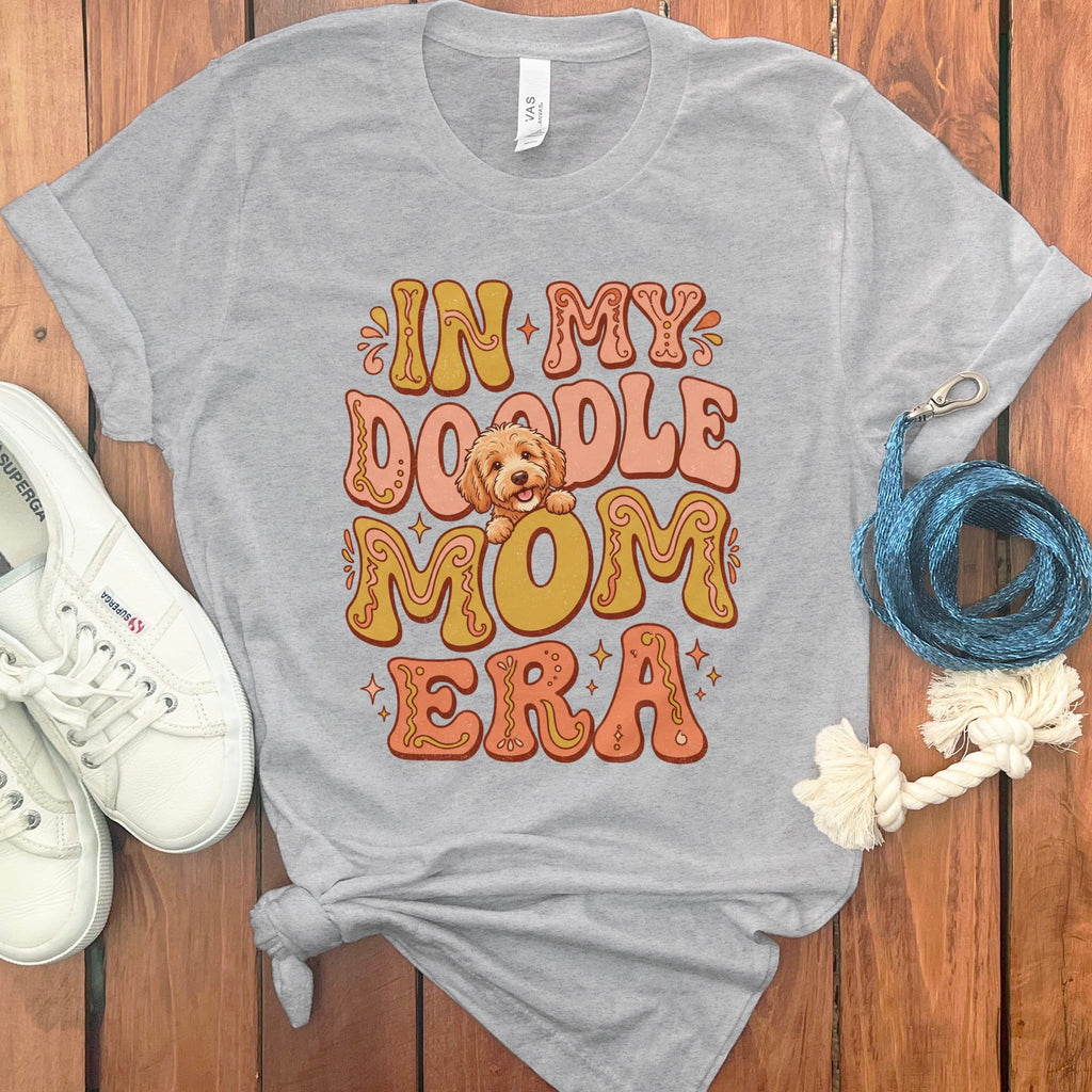 Retro Doodle Era T-Shirt in Athletic Heather / S by Puppy Jo