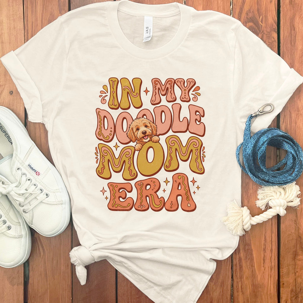 Retro Doodle Era T-Shirt in Natural / S by Puppy Jo