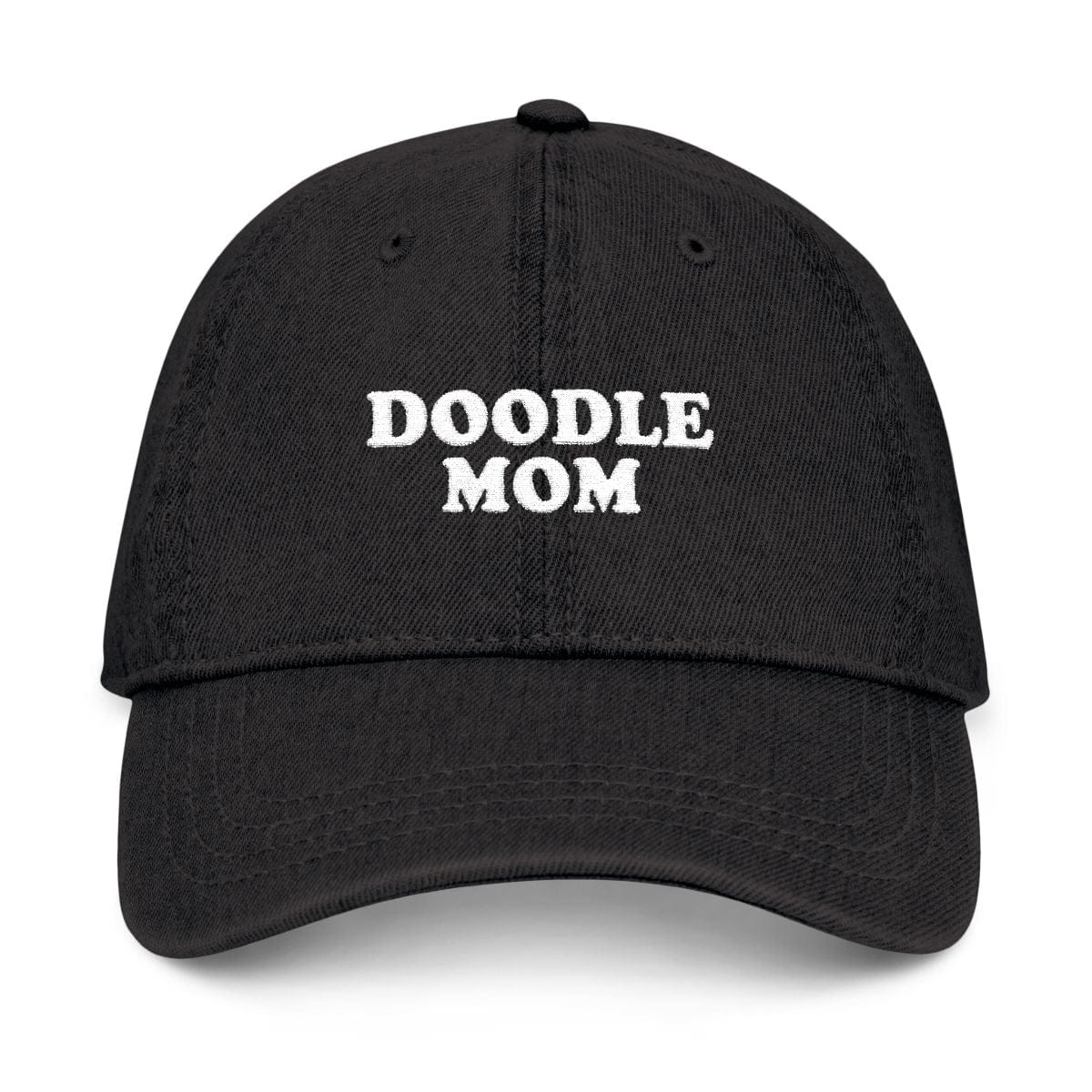 Retro Doodle Mom Hat in Black / One size by Puppy Jo