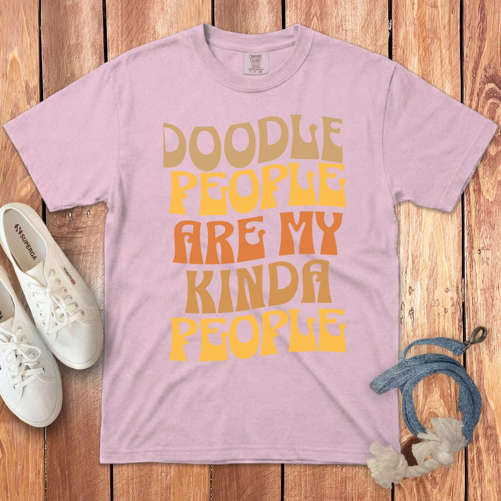 Retro Doodle People Signature T-Shirt in Blossom / S by Puppy Jo