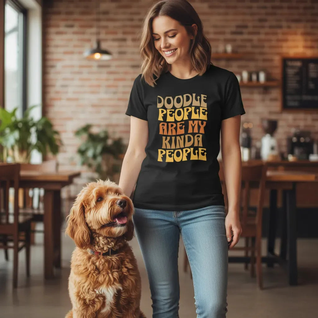 Retro Doodle People Signature T-Shirt in by Puppy Jo