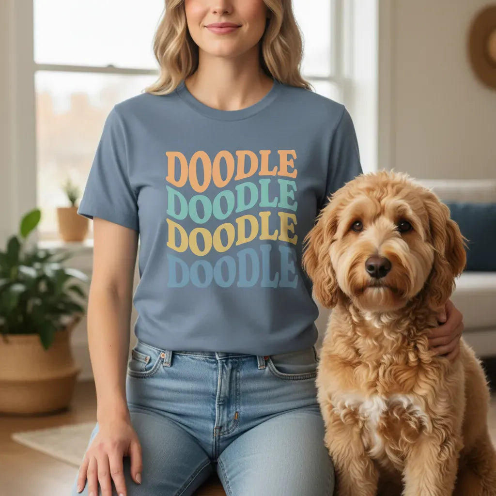 Retro Doodle Signature T-Shirt in by Puppy Jo