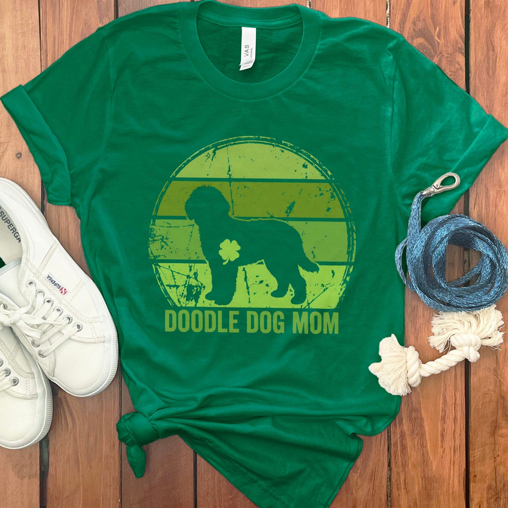 Retro Irish Doodle Mom T-Shirt in Kelly / S by Puppy Jo