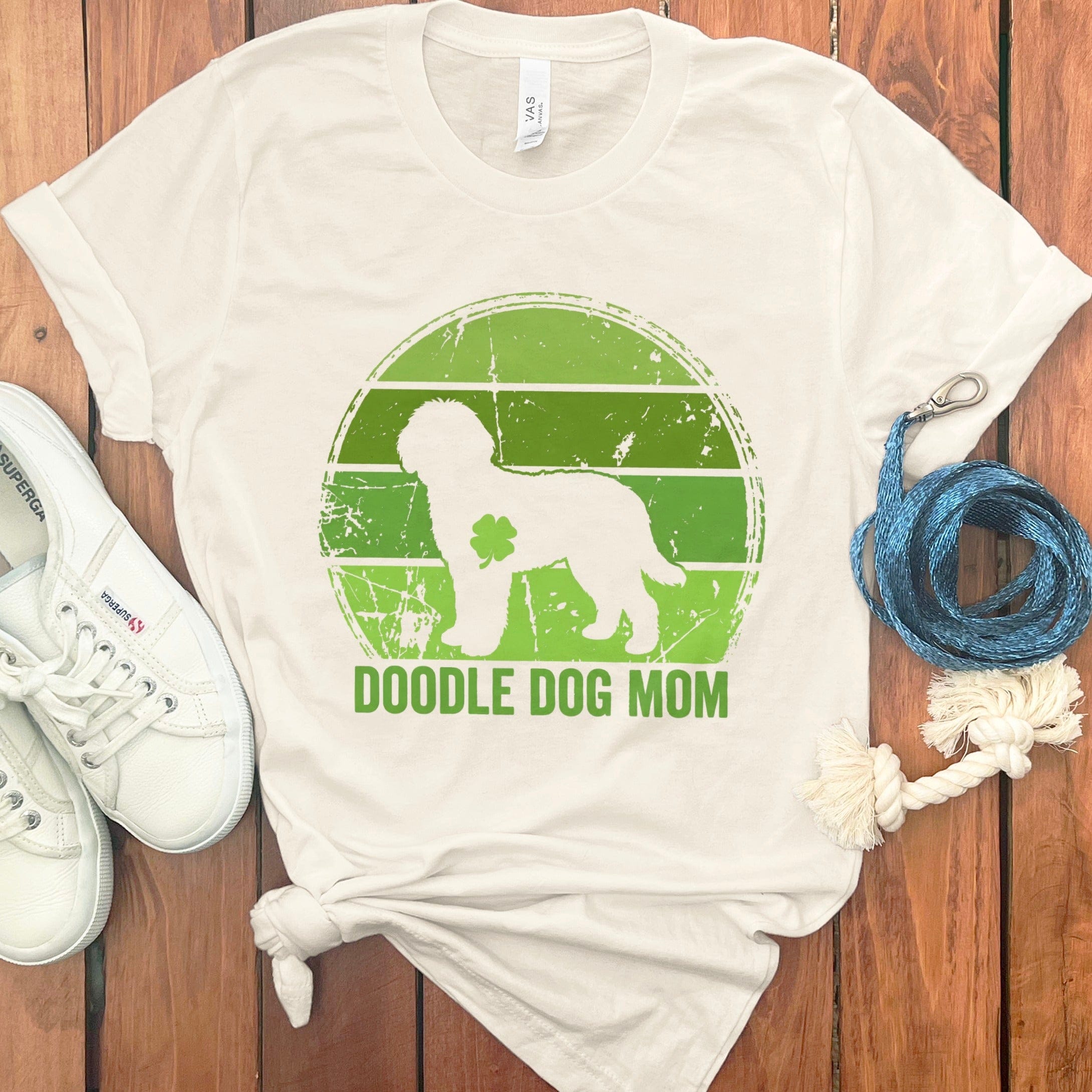 Retro Irish Doodle Mom T-Shirt in Natural / S by Puppy Jo