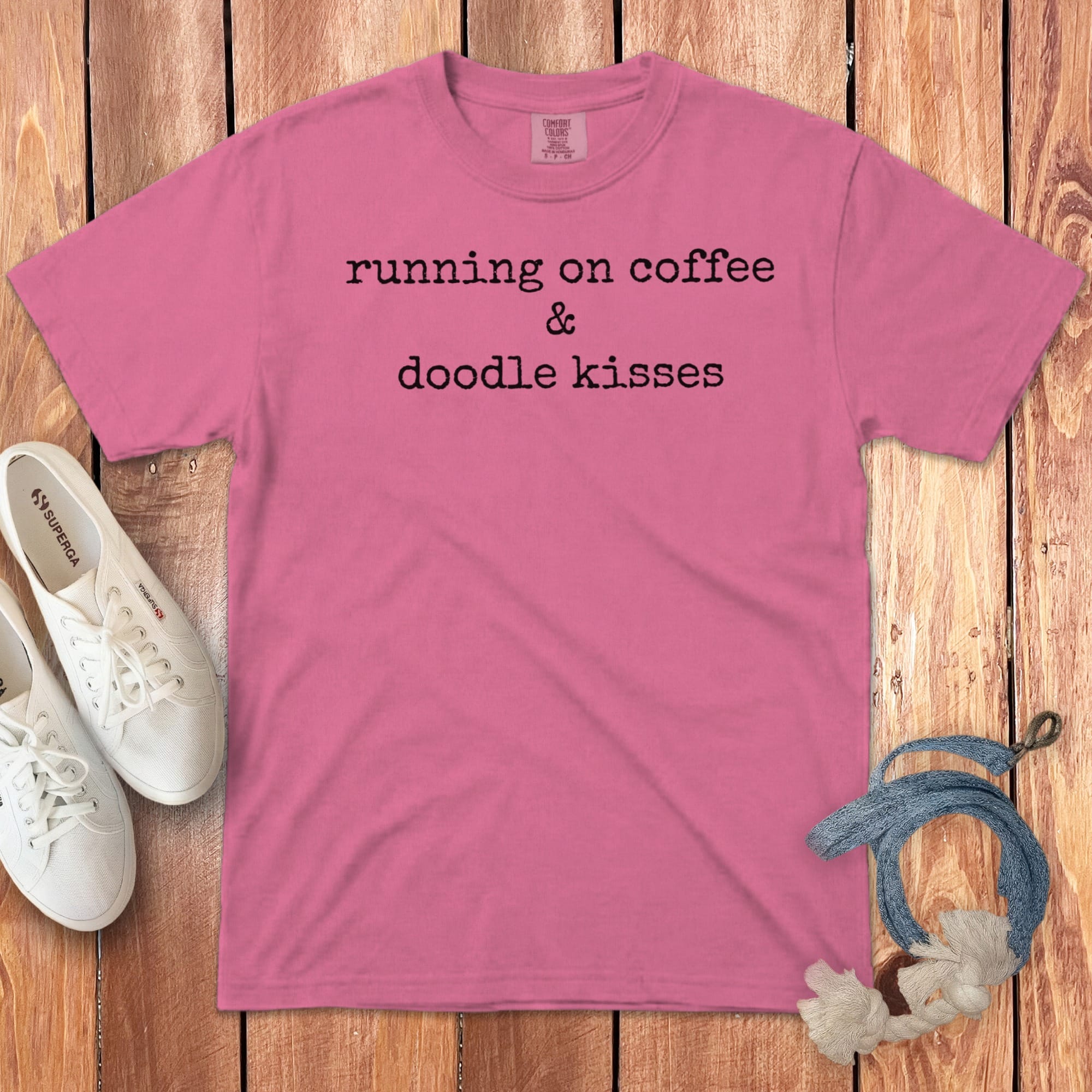 Running Doodle Kisses Signature T-Shirt in Crunchberry / S by Puppy Jo