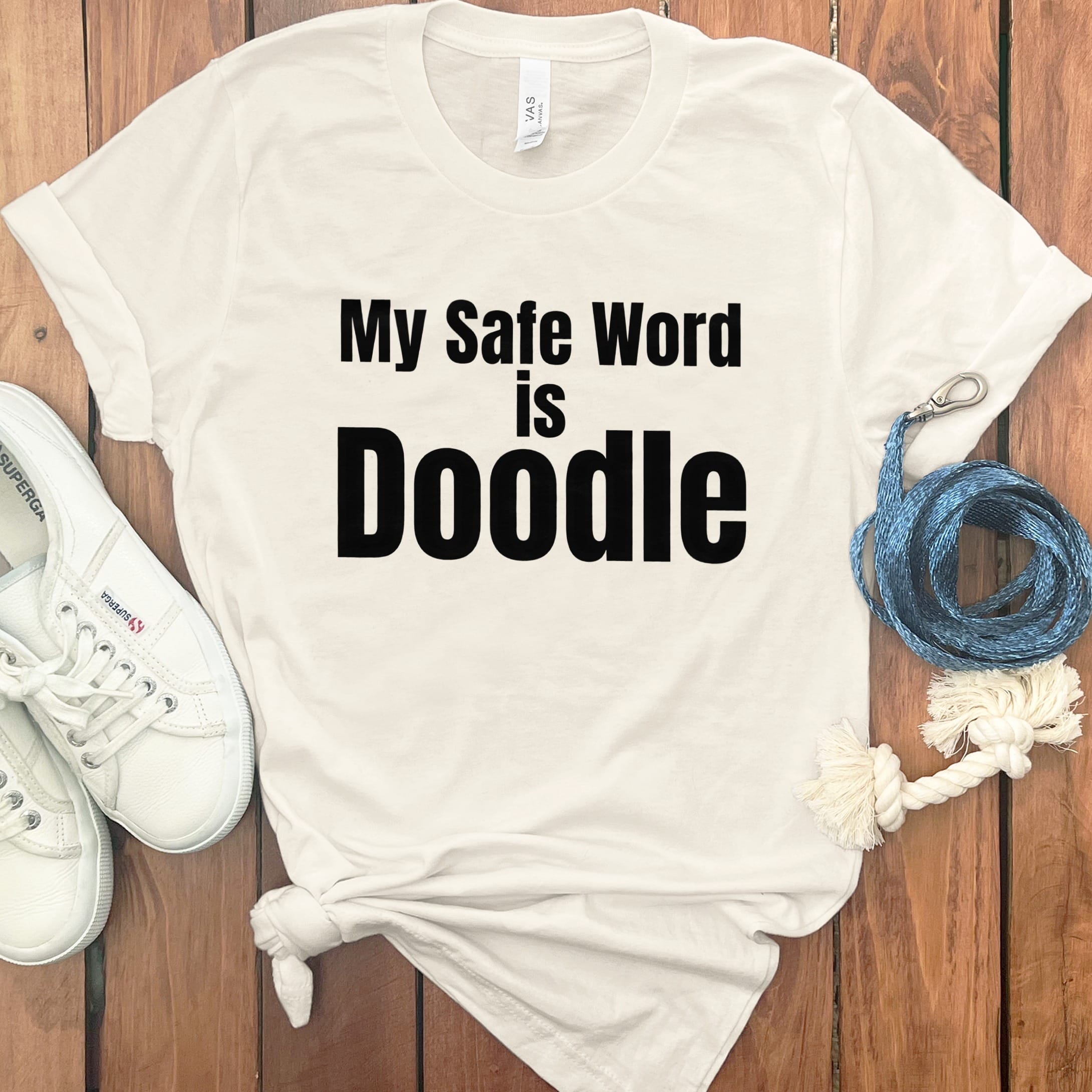 Safe Word Doodle T-Shirt in Natural / S by Puppy Jo
