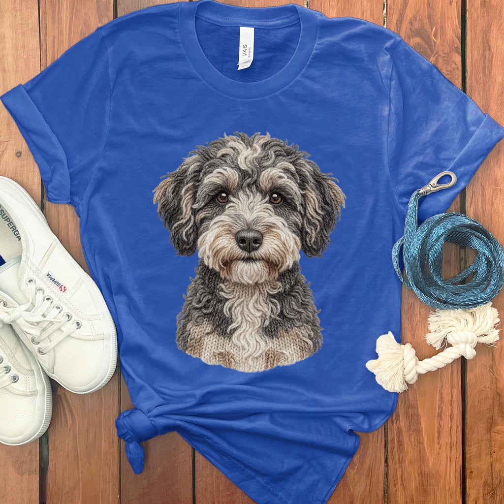 Schnoodle Faux Yarn Knit T-Shirt in True Royal / S by Puppy Jo