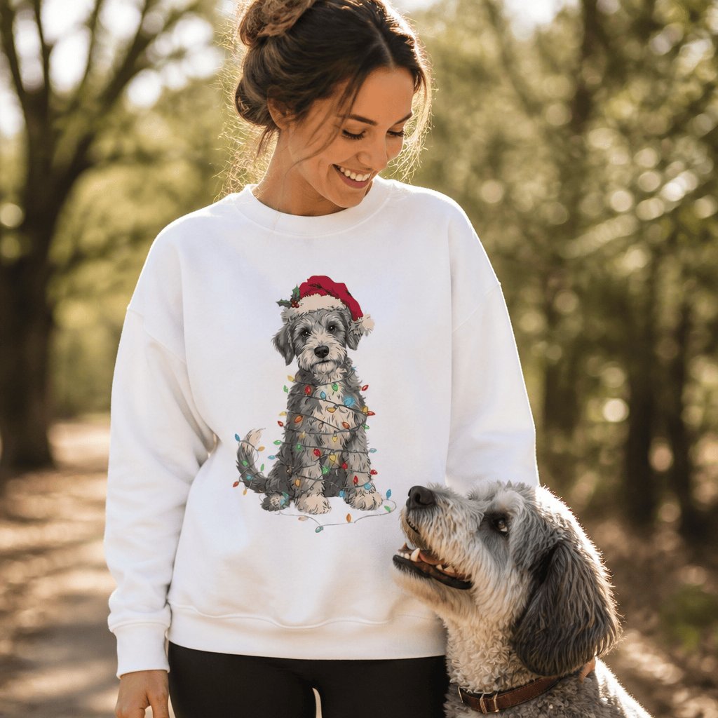Schnoodle Holiday Sweatshirt in by Puppy Jo