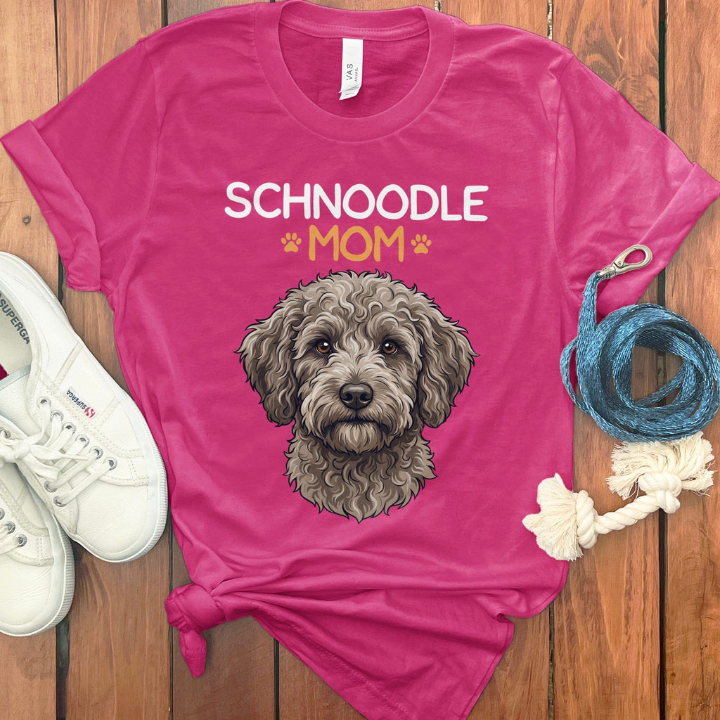 Schnoodle Mom Paw T-Shirt in Berry / S by Puppy Jo