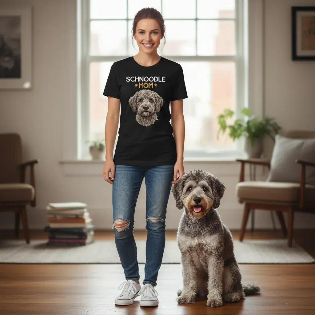 Schnoodle Mom Paw T-Shirt in by Puppy Jo
