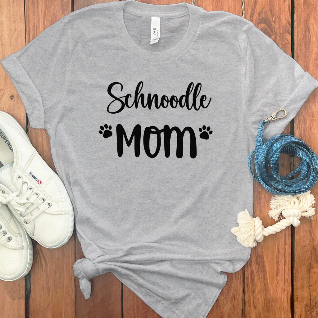 Schnoodle Mom T-Shirt in Athletic Heather / S by Puppy Jo