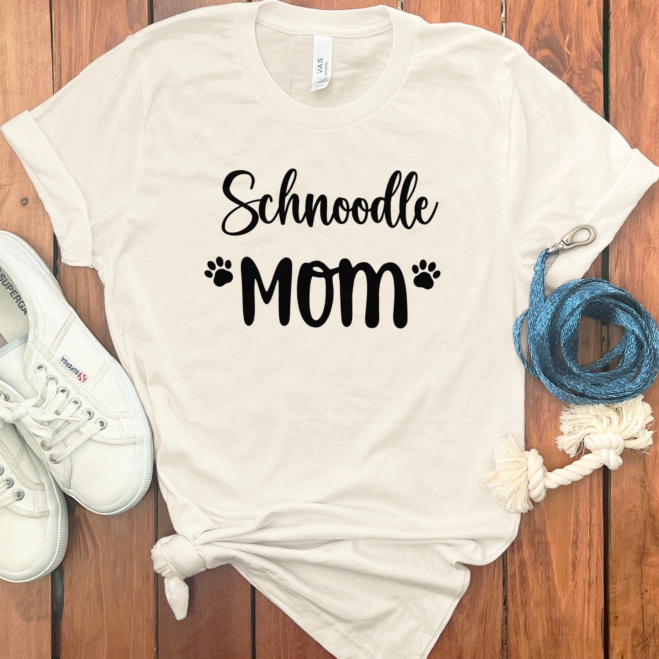 Schnoodle Mom T-Shirt in Natural / S by Puppy Jo