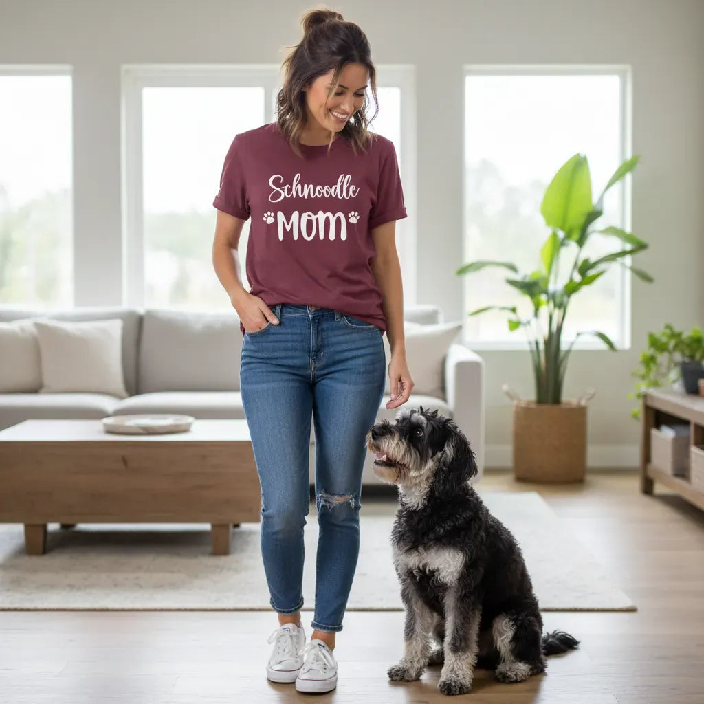 Schnoodle Mom T-Shirt in by Puppy Jo