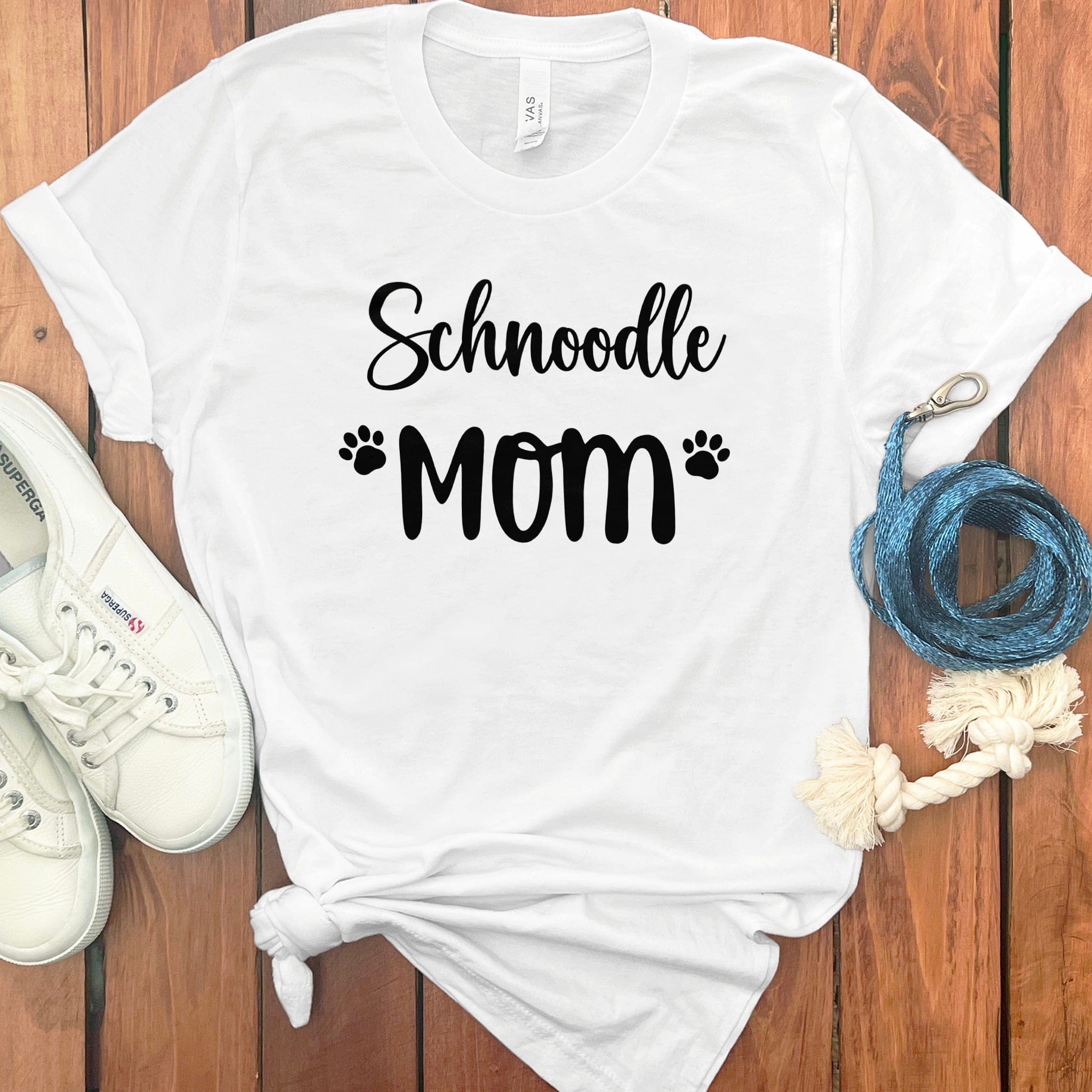 Schnoodle Mom T-Shirt in White / S by Puppy Jo