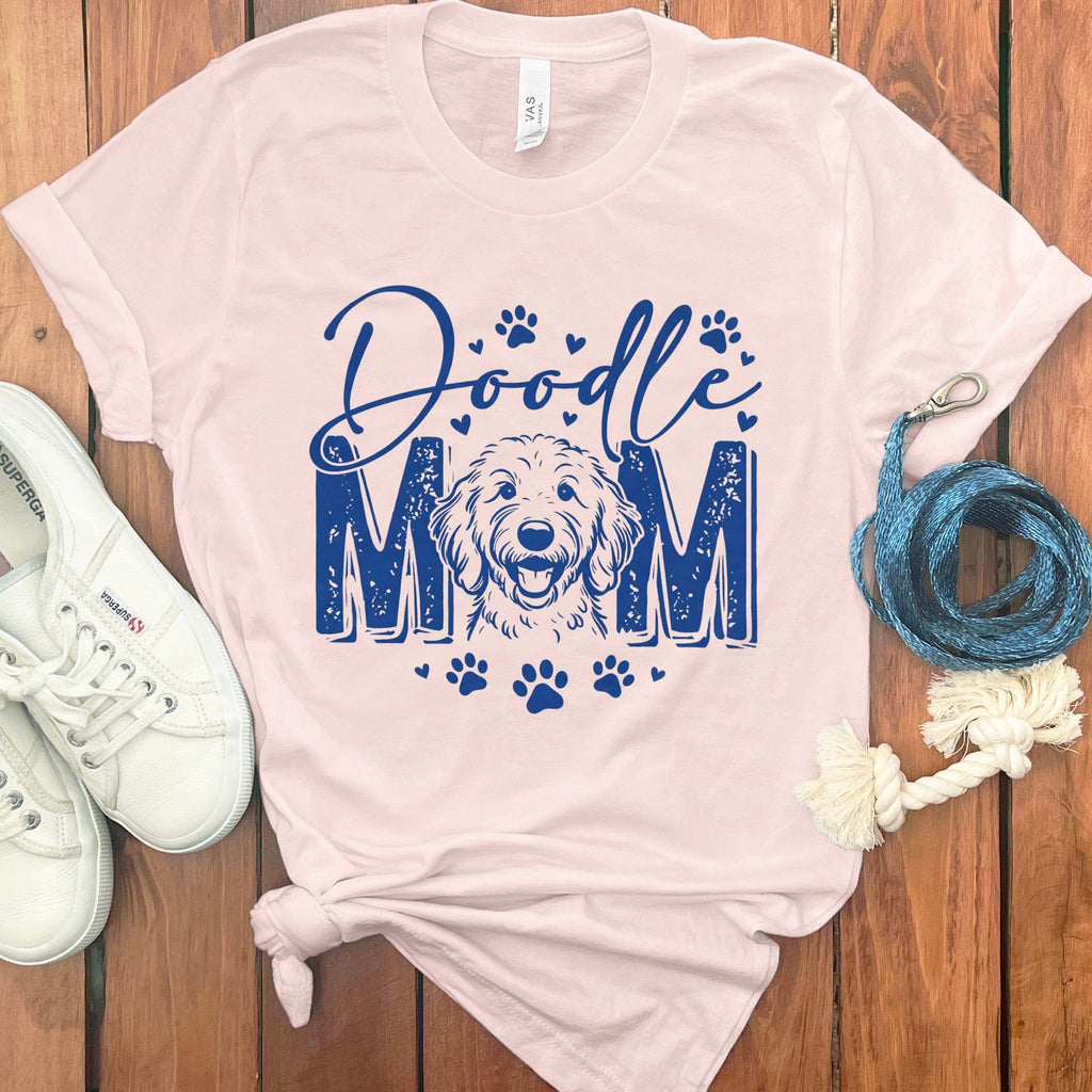 Script Doodle Mom Heart T-Shirt in Soft Pink / S by Puppy Jo