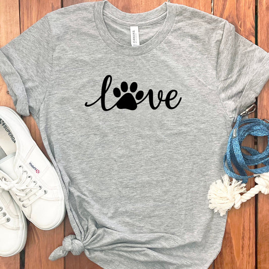 Love Paw Print Graphic Comfortable Casual Shirt product