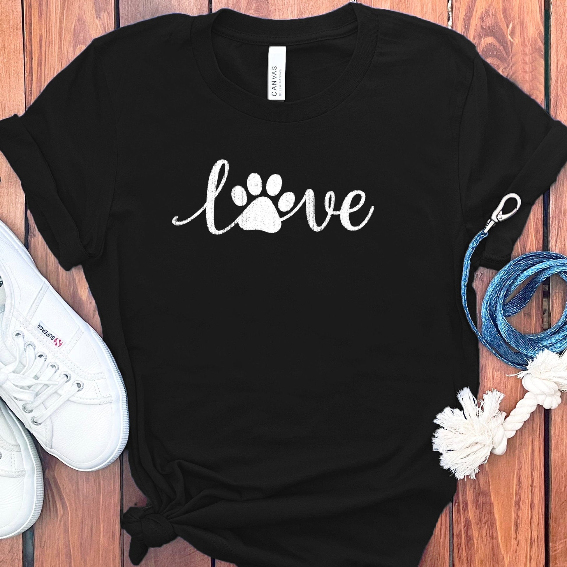 Love Paw Print Graphic T-Shirt Pet Lovers Apparel product