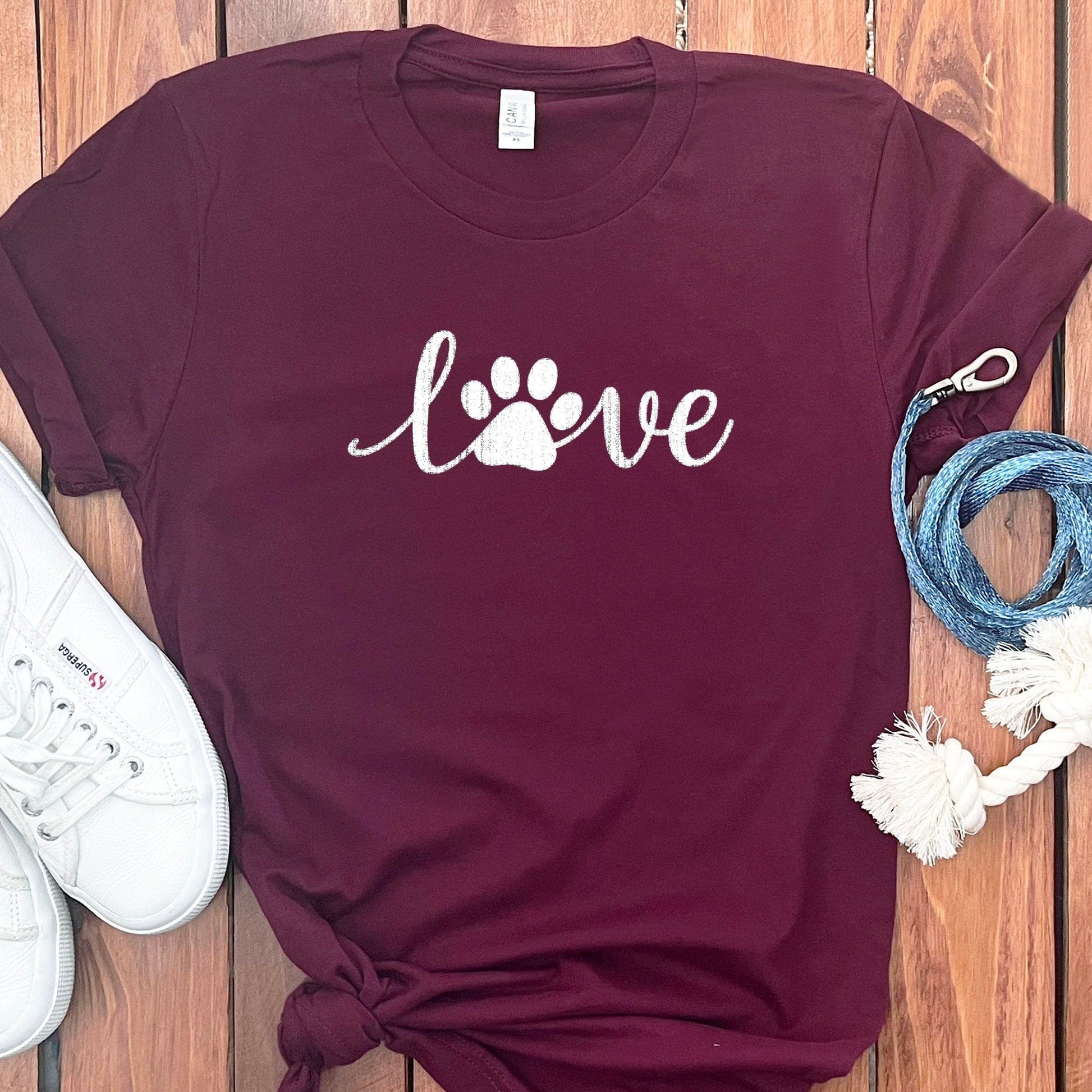 Love Paw Print Graphic T-Shirt Casual Wear product
