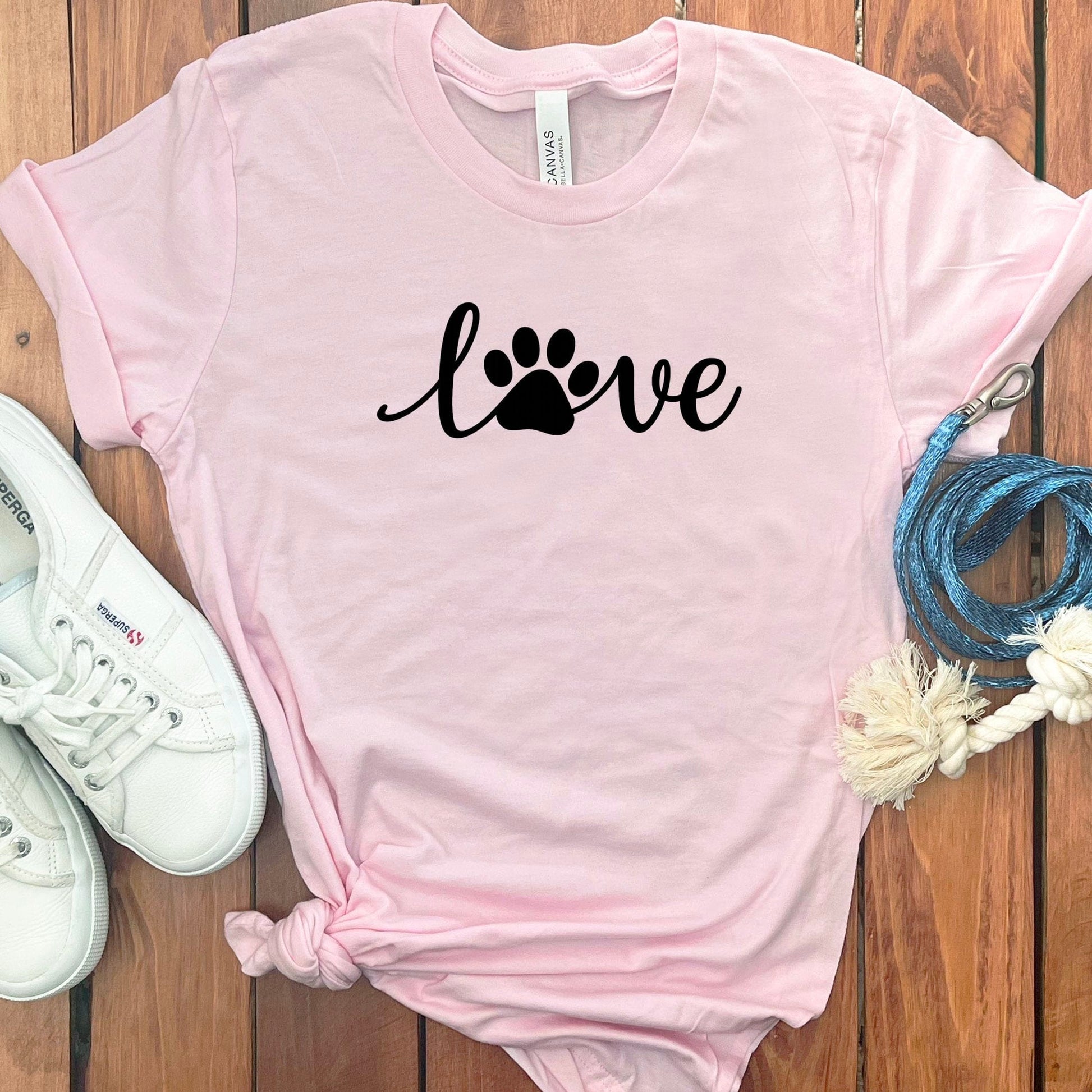 Cute Love Paw Print Graphic Tee Shirt product type