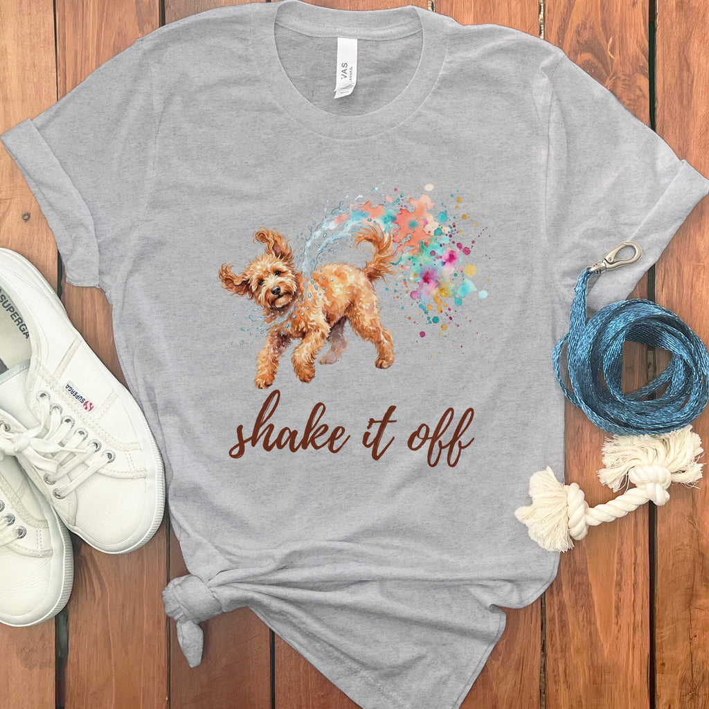 Shake it Doodle T-Shirt in Athletic Heather / S by Puppy Jo