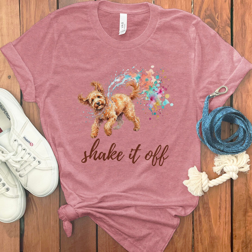 Shake it Doodle T-Shirt in Heather Mauve / S by Puppy Jo