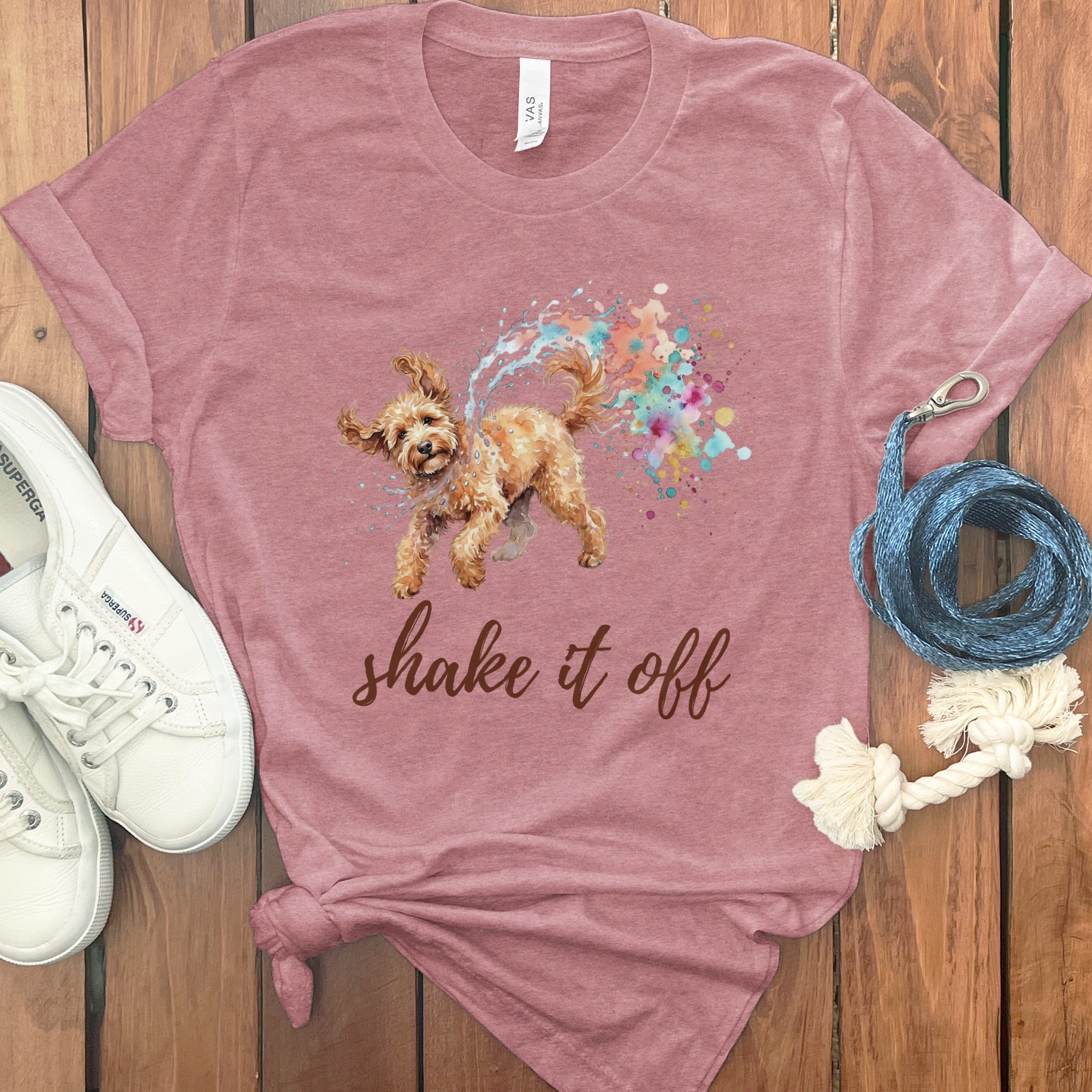 Shake it Doodle T-Shirt in Heather Mauve / S by Puppy Jo