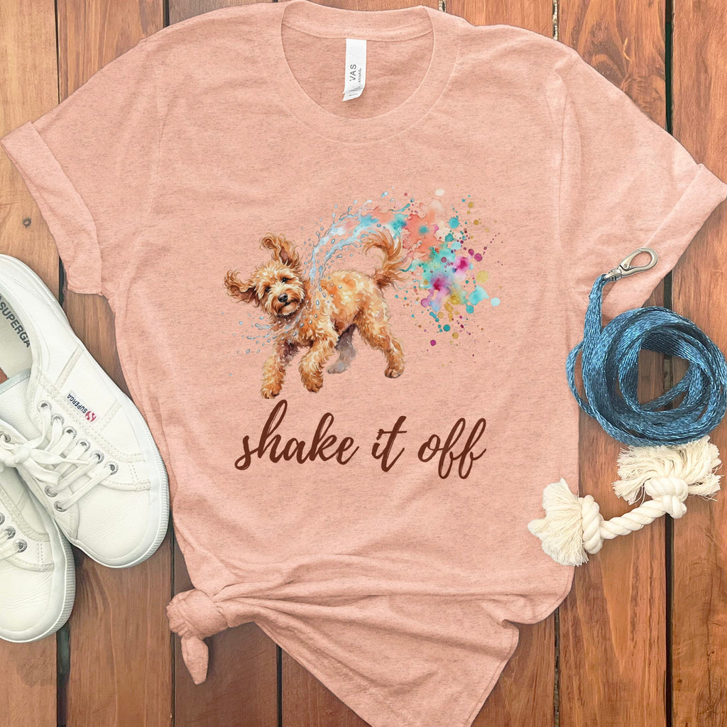 Shake it Doodle T-Shirt in Heather Peach / S by Puppy Jo