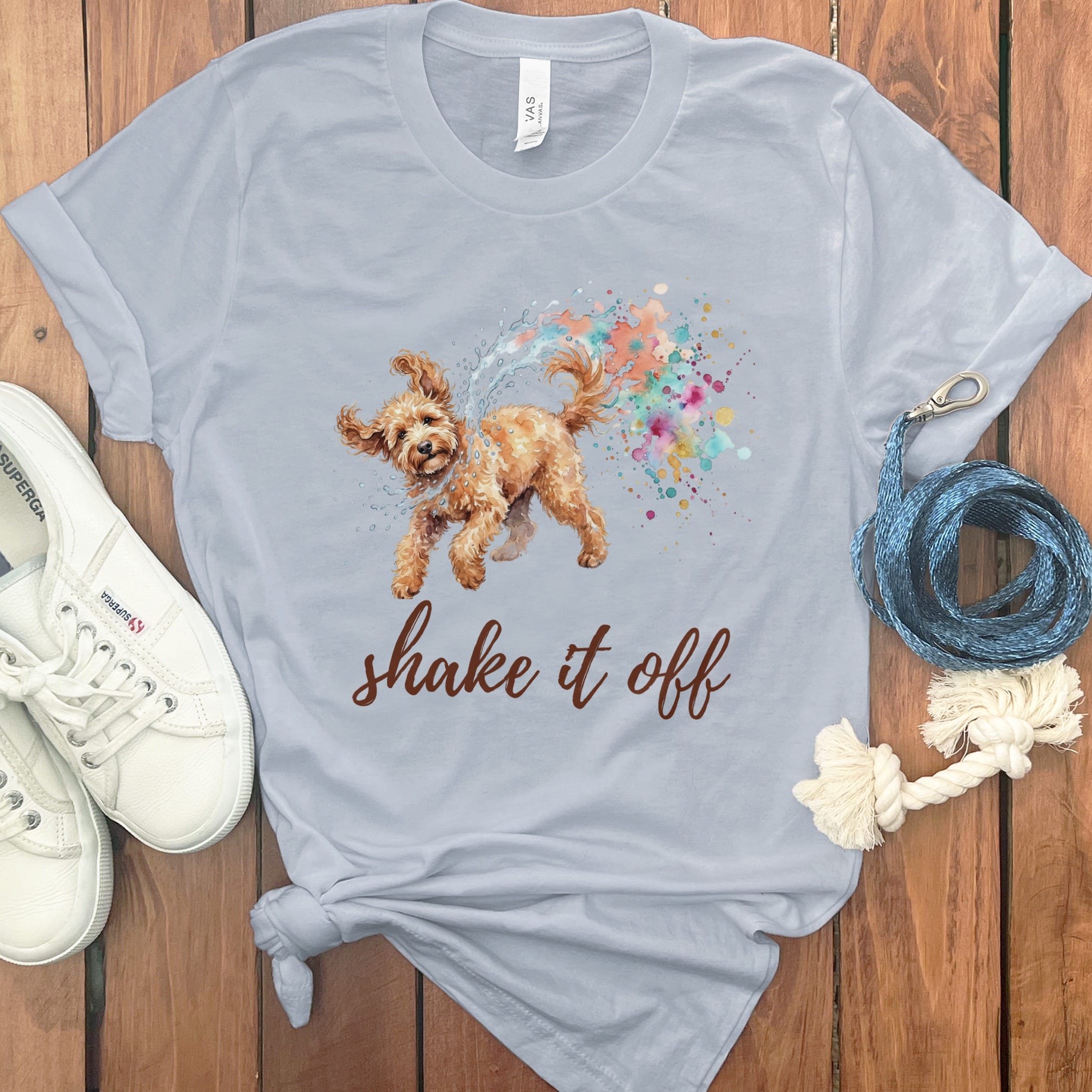 Shake it Doodle T-Shirt in Light Blue / S by Puppy Jo