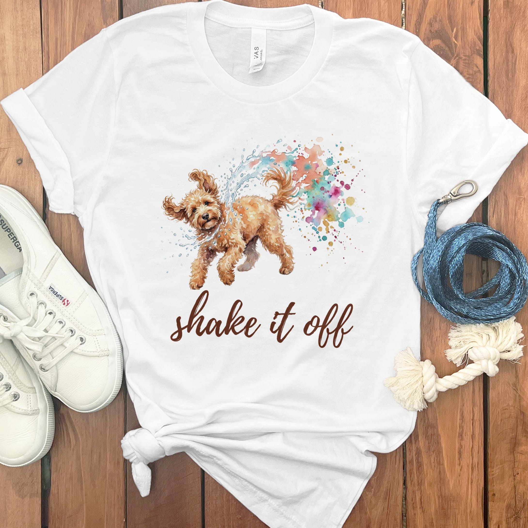 Shake it Doodle T-Shirt in White / S by Puppy Jo