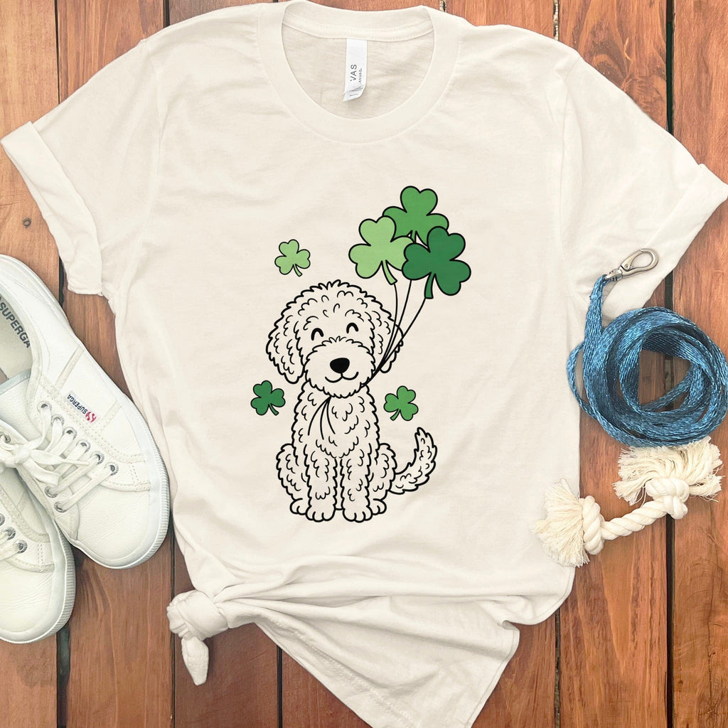 Shamrock Doodle T-Shirt in Natural / S by Puppy Jo