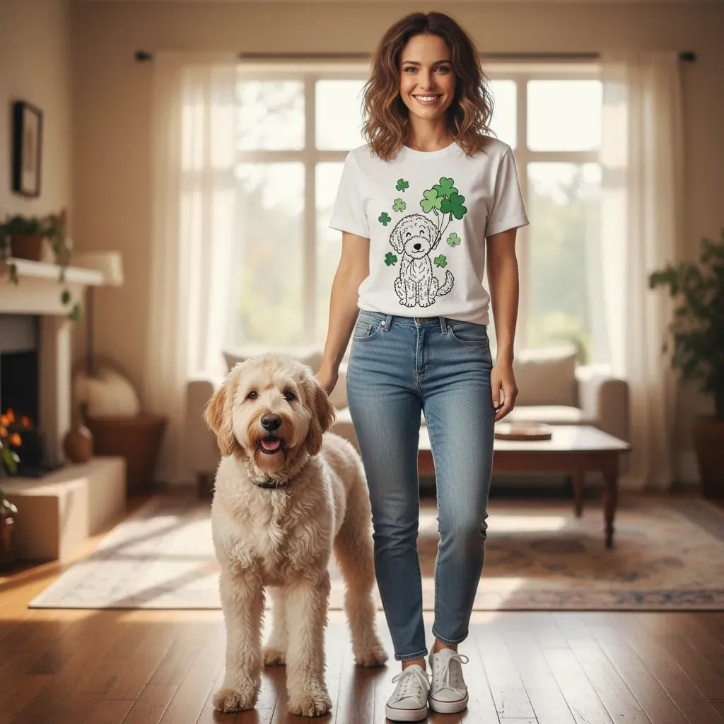 Shamrock Doodle T-Shirt in by Puppy Jo