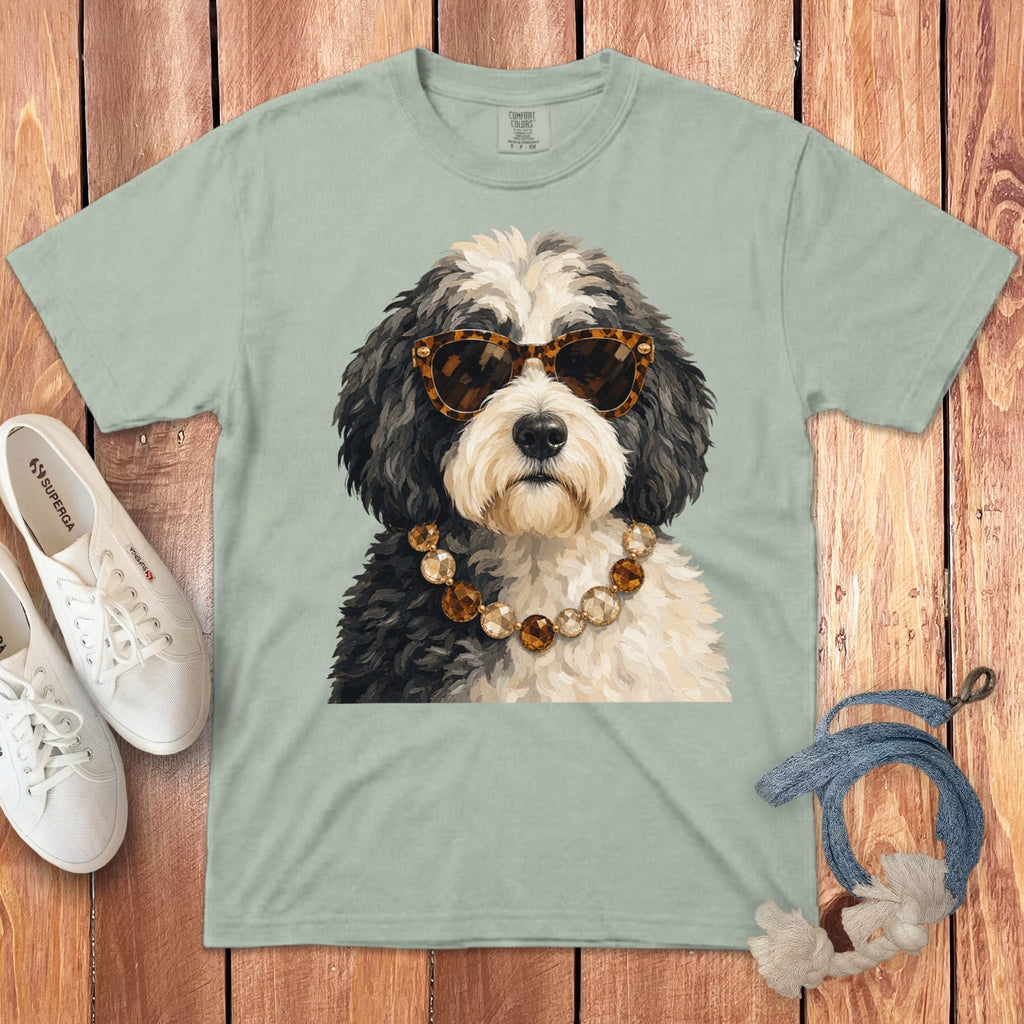 Sheepadoodle Attitude Signature T-Shirt in Bay / S by Puppy Jo