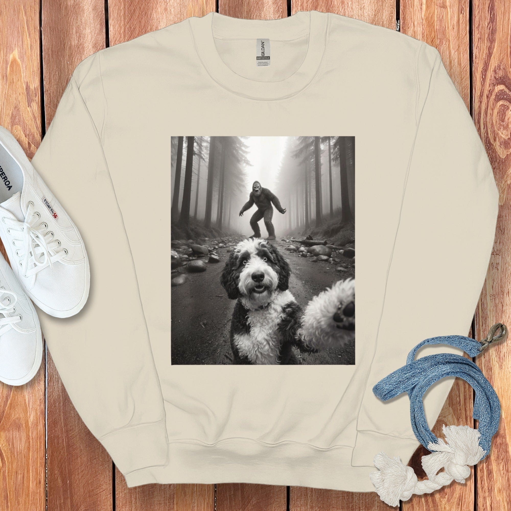 Sheepadoodle Bigfoot Sweatshirt in Sand / S by Puppy Jo