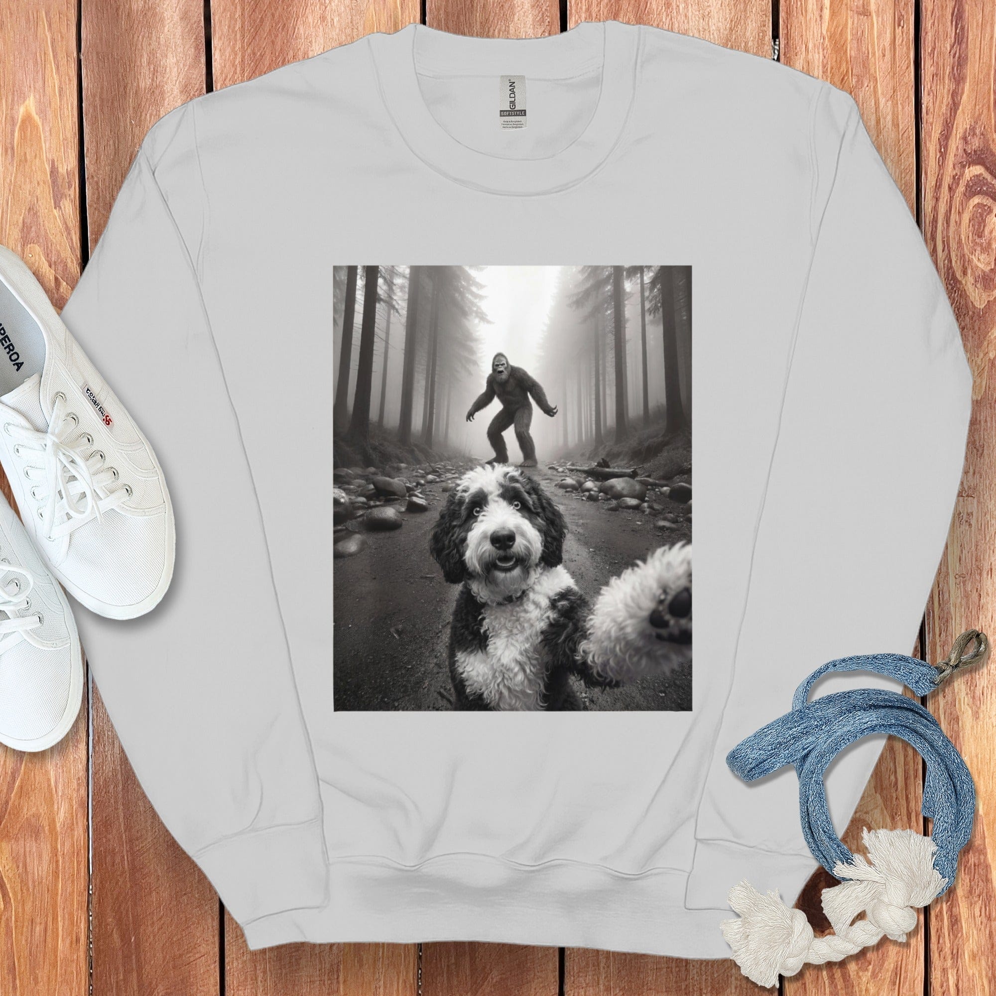 Sheepadoodle Bigfoot Sweatshirt in Sport Grey / S by Puppy Jo