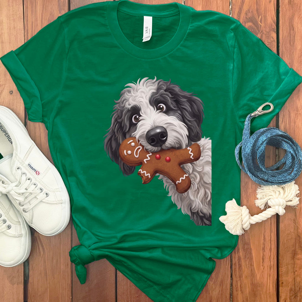 Sheepadoodle Cookie Thief T-Shirt in Kelly / S by Puppy Jo