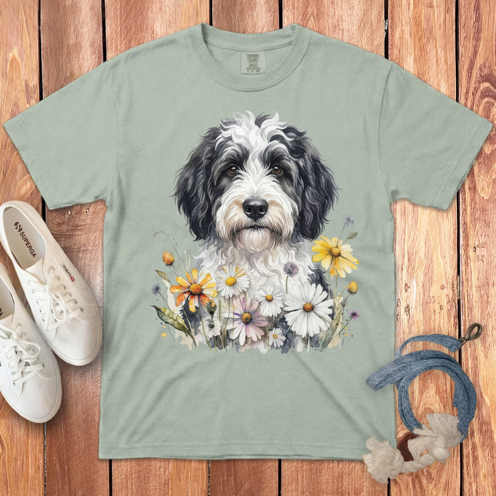 Sheepadoodle Daisy Signature T-Shirt in Bay / S by Puppy Jo