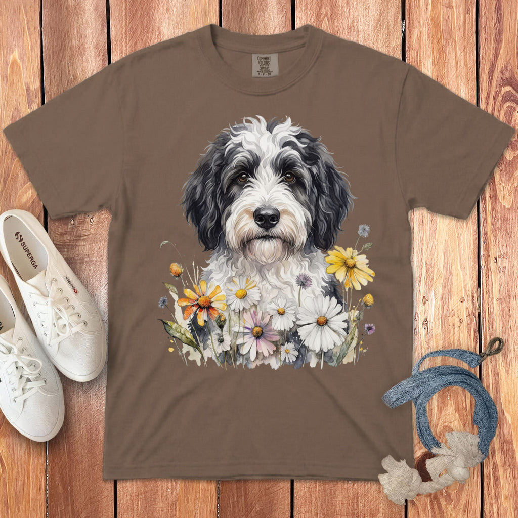 Sheepadoodle Daisy Signature T-Shirt in Espresso / S by Puppy Jo